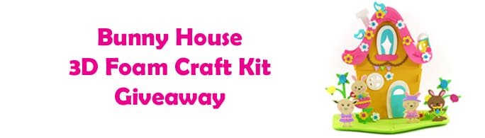 Bunny House 3D Foam Craft Kit Giveaway