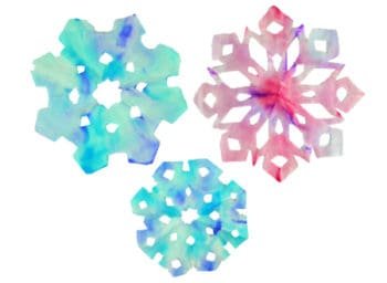 water color snowflakes craft