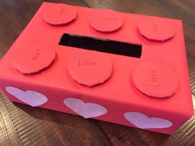 quick and easy lego valentine box